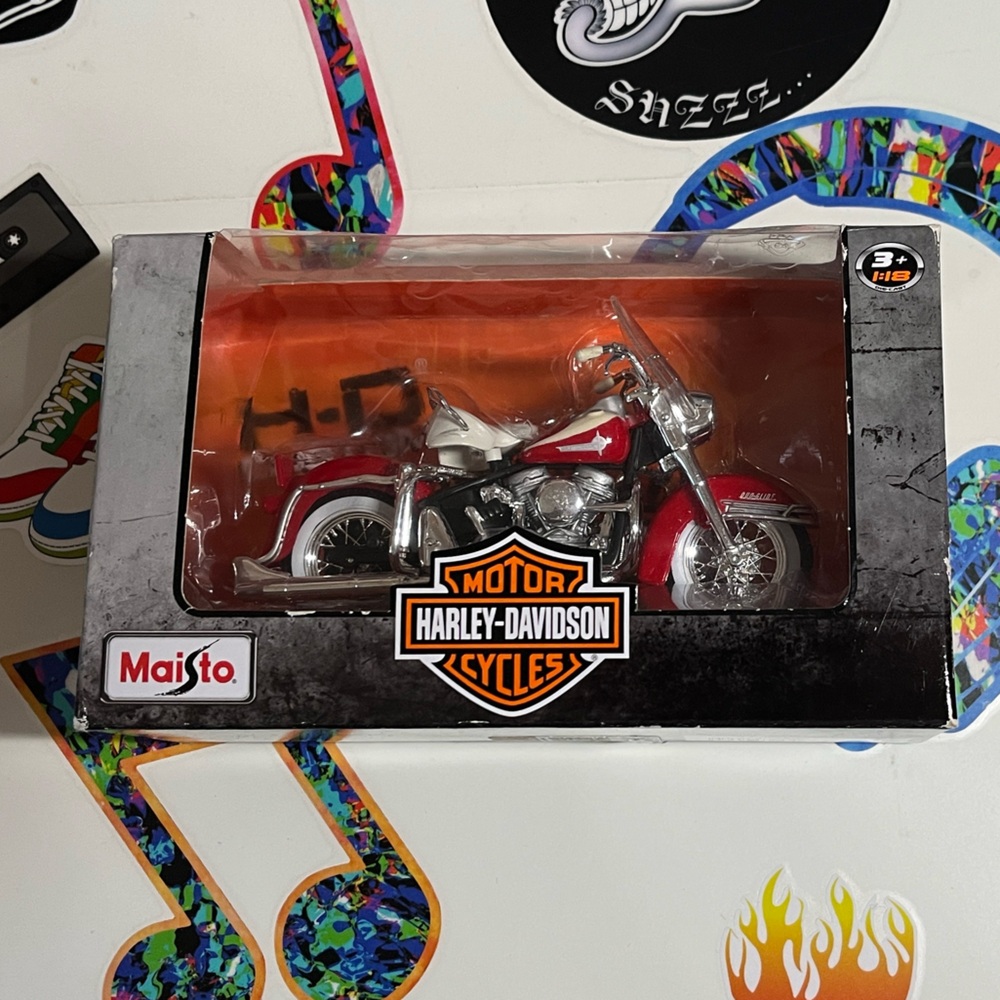 Harley-Davidson H-D Custom Model with Black and Orange Logo